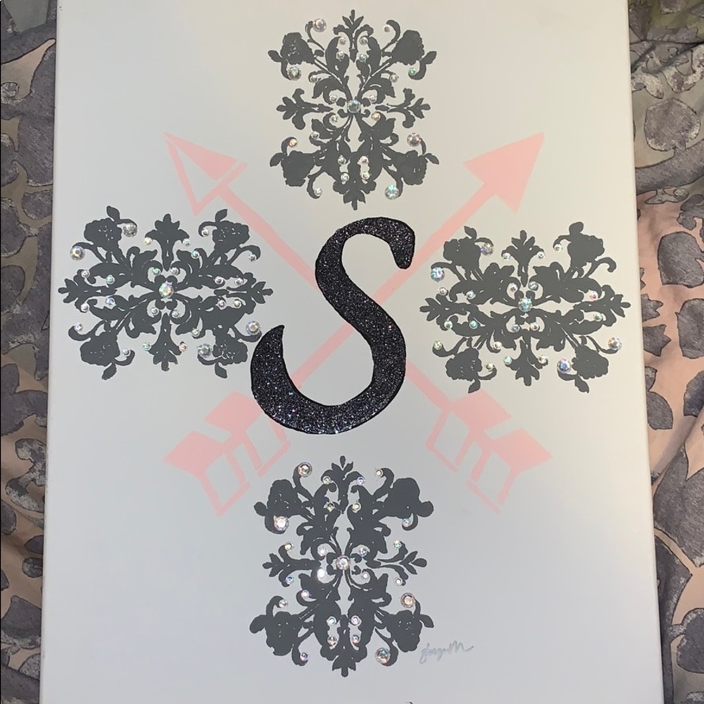 16X20 homemade monogram S canvas